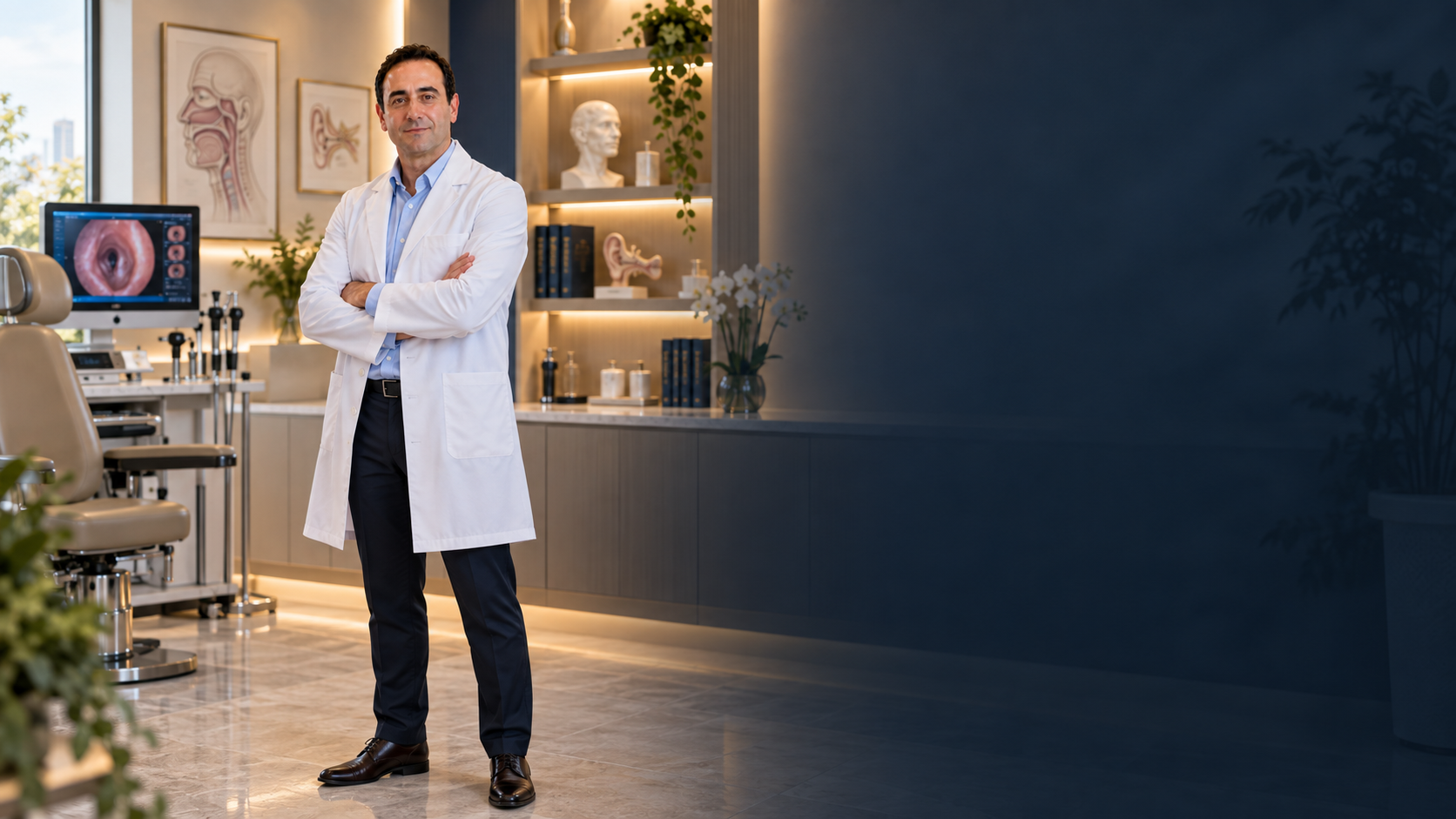 Dr. Gianpiero Gaita de pie en su consultorio